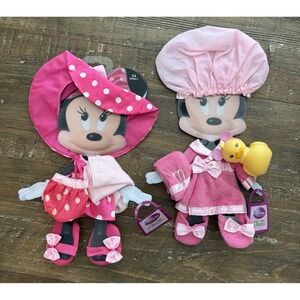 NWT Disney Store Dress Up Hats 24 Mo w/Doll Clothes Baby Minnie Bath Party Time
